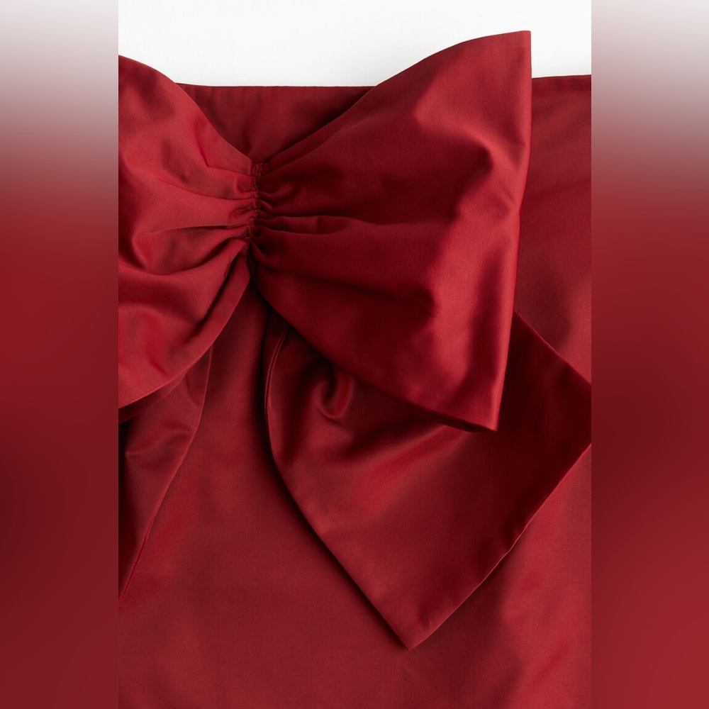 H&M NWT viral red bow mini skirt - Picture 9 of 11